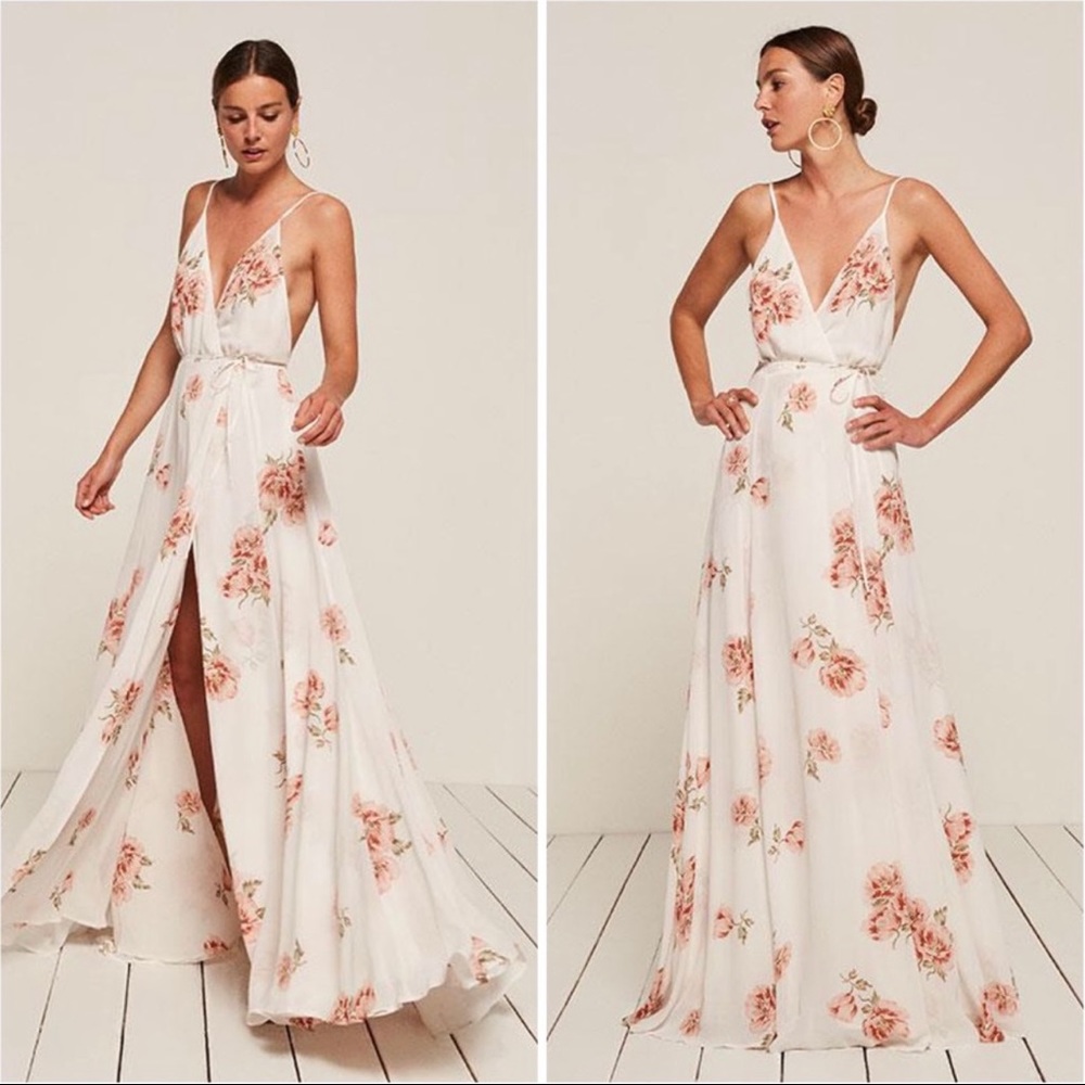 Reformation Callalily Henrietta Floral Wrap Dress